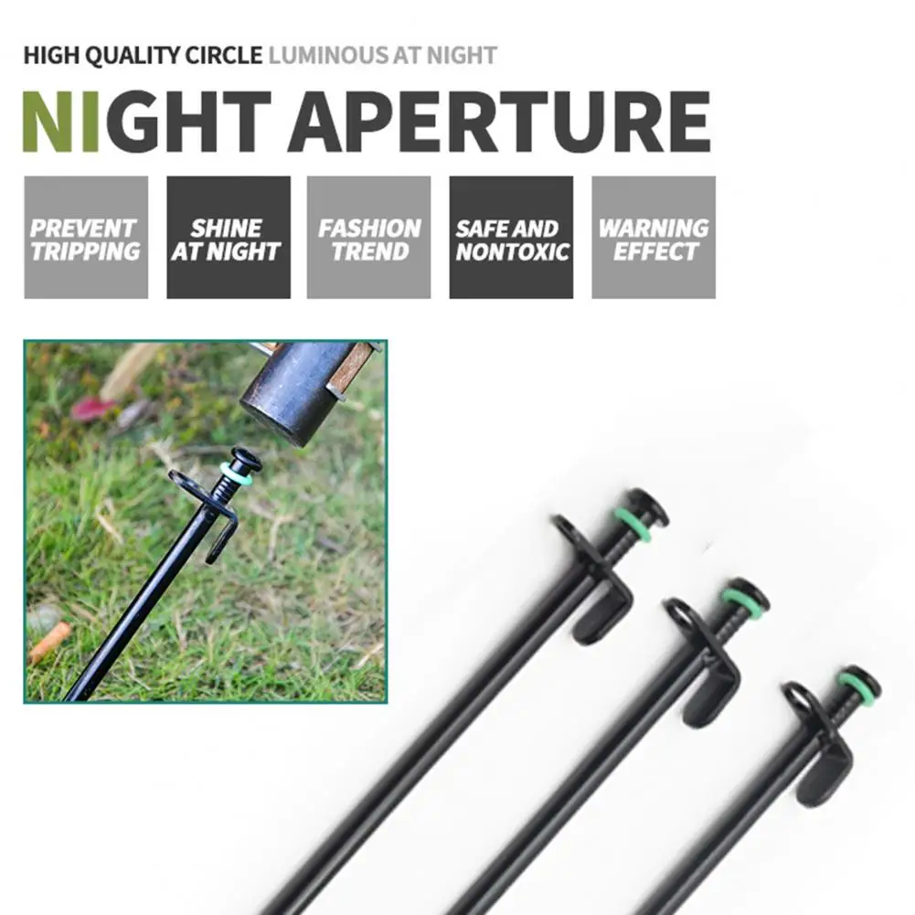 

Колышки для земли, колышки для защиты от выцветания, предупредительные кольца, небольшие надежные уличные флуоресцентные колышки для кемпи...