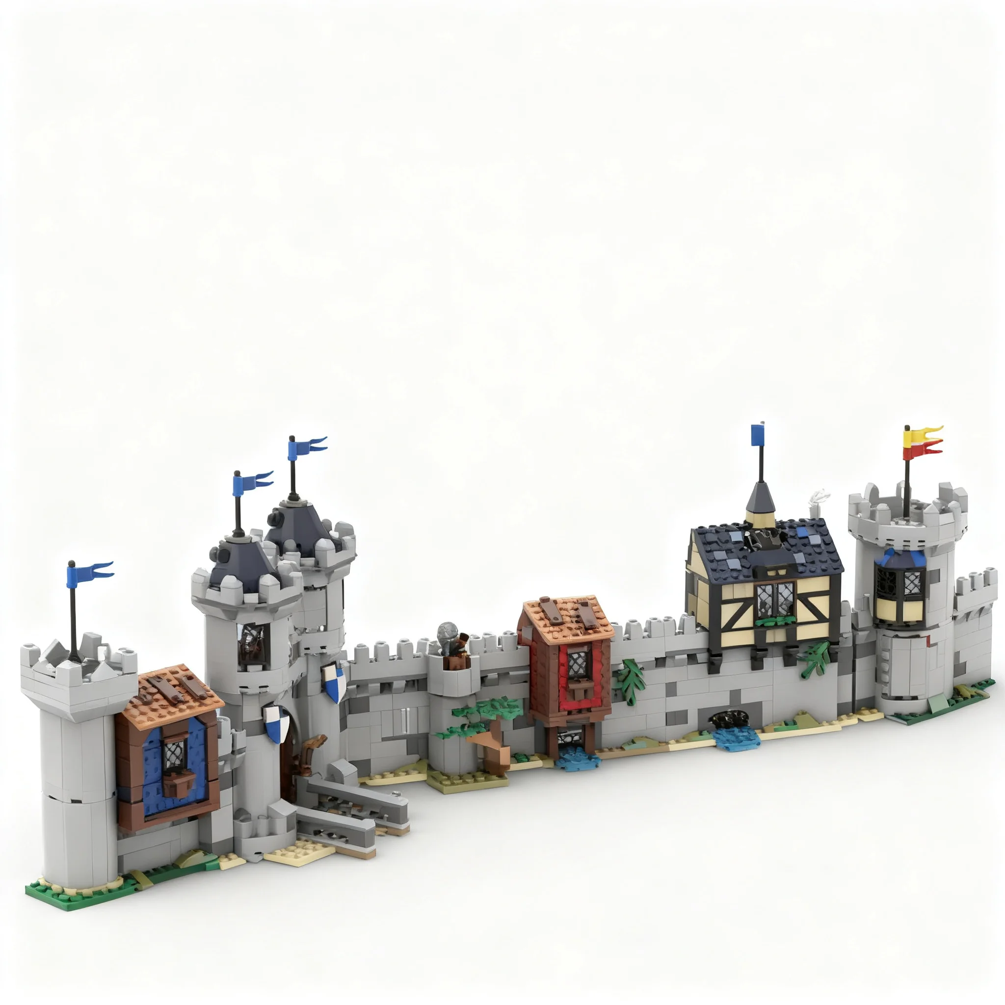 Фото 1327 деталей MOC: Конструктор Замок Крествуд с конфигурируемой моделью замка рыцарей на конях, Рождественский подарок, игрушка №2