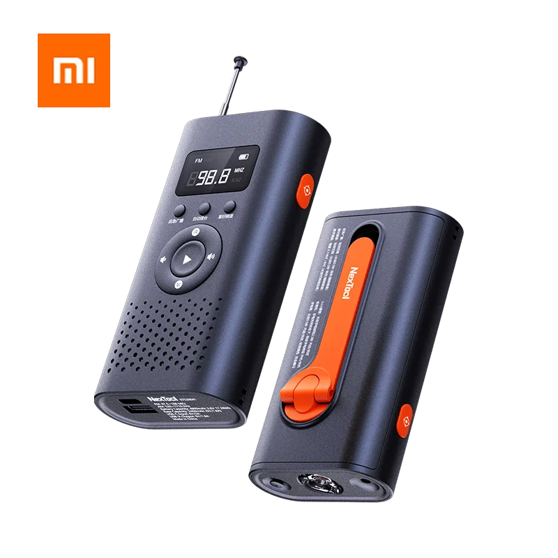 

Xiaomi Nextool 6-в-1 AM FM-радио фонарик ручной генератор энергии аварийное оповещение лазерный свет 4500 мАч Внешний аккумулятор для улицы