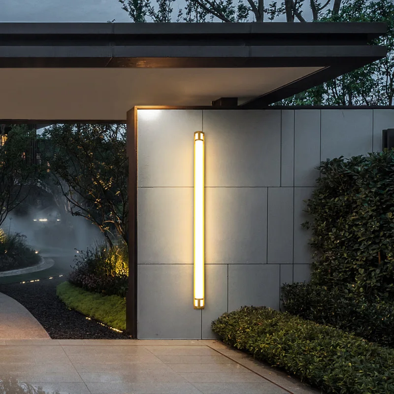 

Waterproof Wall Lamps Led Simple Strip Villa Door Garden Lights Decoration Background Fixtures Outdoor Wall Light