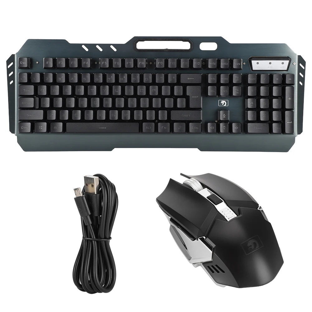 

Wireless Keyboard Mouse Set Charged Lighting Black Built-in Lithium Battery 3000mAh keyboard