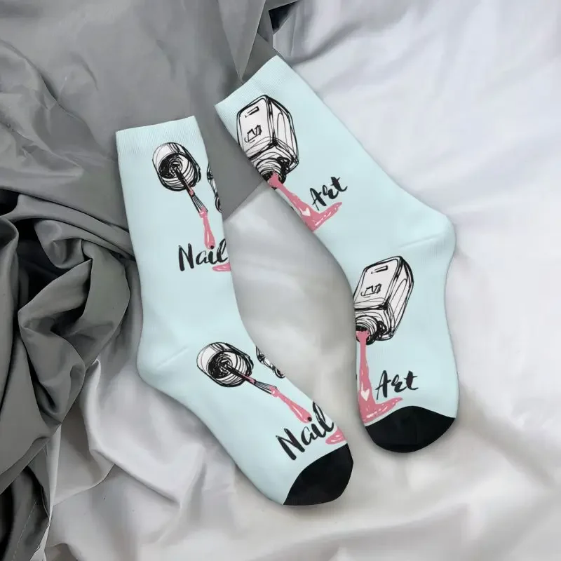 Современные носки для мужчин и женщин с лаком ногтей унисекс крутые 3D принтом