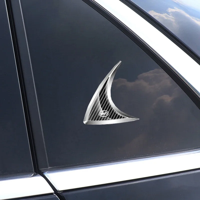 1 пара автомобильных металлических наклеек на окно багажника аксессуары для BYD