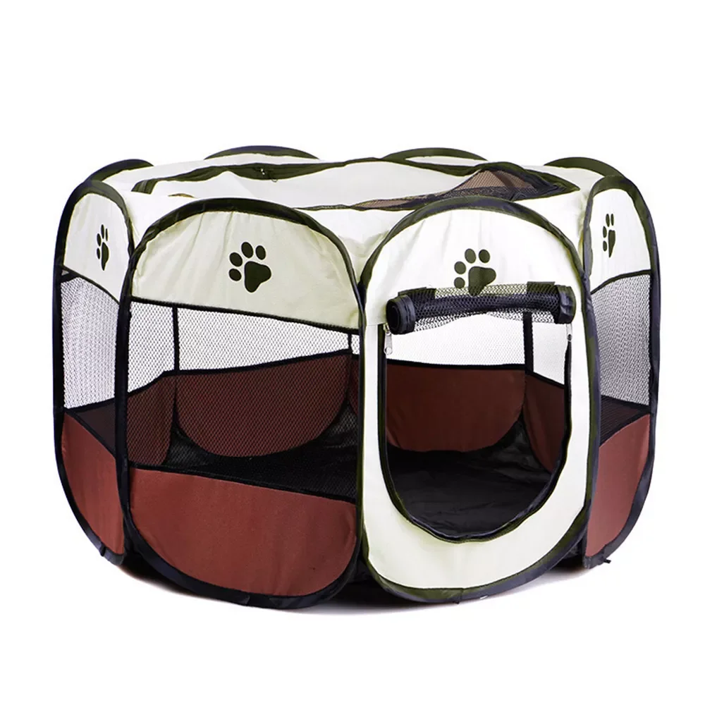 

Portable Folding Pet Tent Octagonal Cage for Outdoor Big Dogs House Oxford Fabric Tent Foldable Durable In Stock