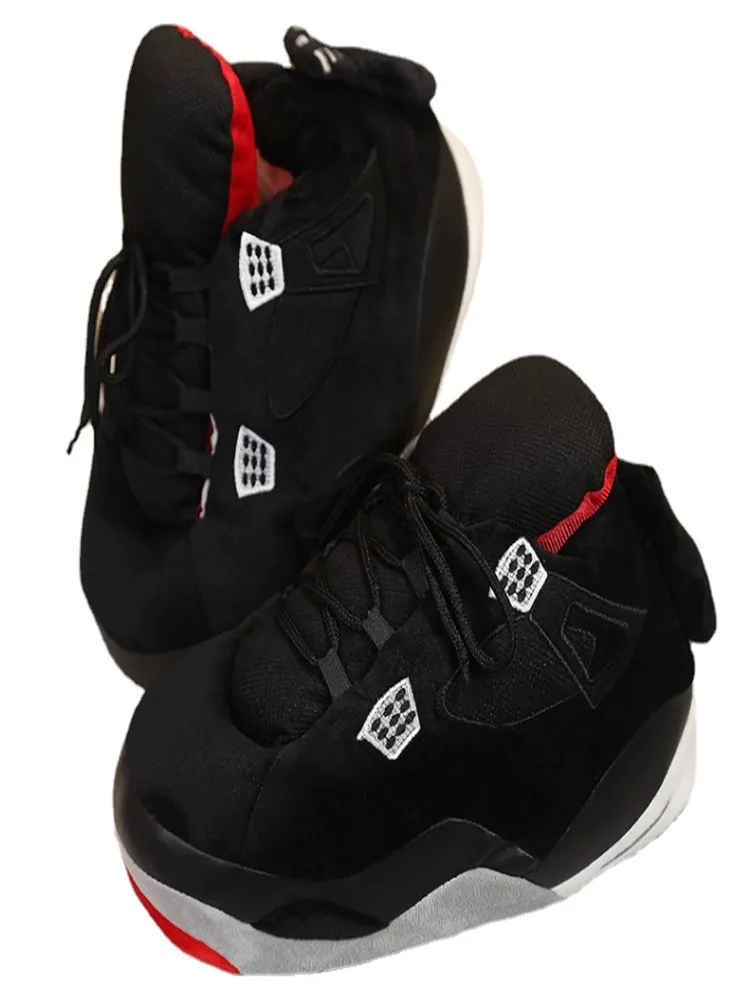 Black Air Jordan 4 Novelty Sneaker Slippers – Official Drip Dynasty
