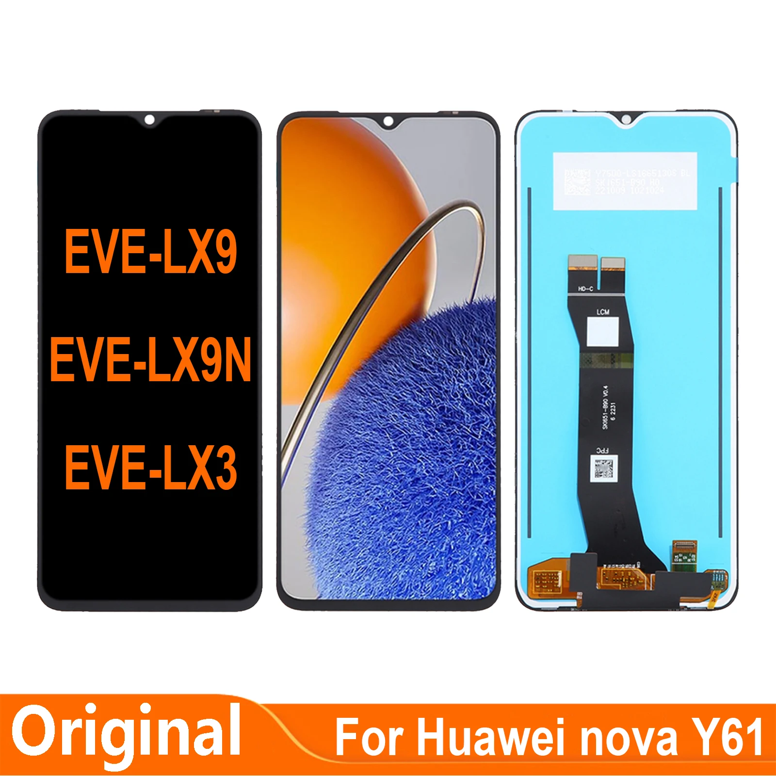 Оригинальный сенсорный ЖК-дисплей 6,52 дюйма для Huawei Nova Y61