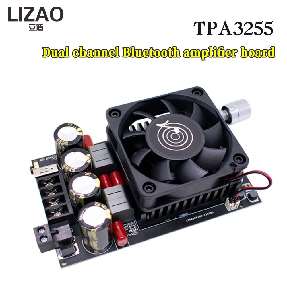 Фото ZK-3002 TPA3255 Плата цифрового усилителя Bluetooth 5.3, 300 Вт × 2, двухканальный модуль аудиоусилителя мощности №1