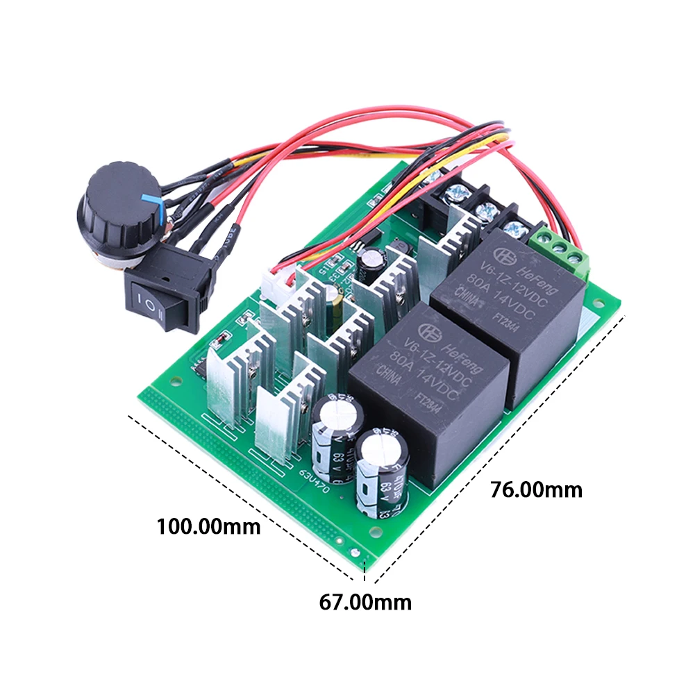 DC10-50V 2000W 40A регулятор скорости двигателя вперед и назад регулируемый