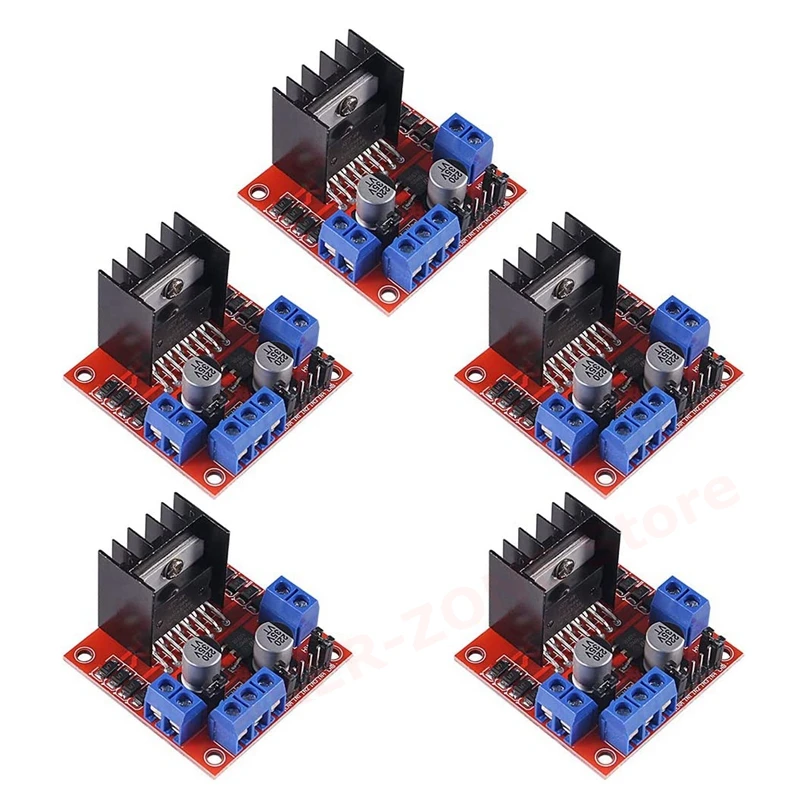 

Плата контроллера шагового двигателя L298N, плата DC Dual H-Bridge для Arduino Smart Car MEGA R3 Mega2560, 5 шт.