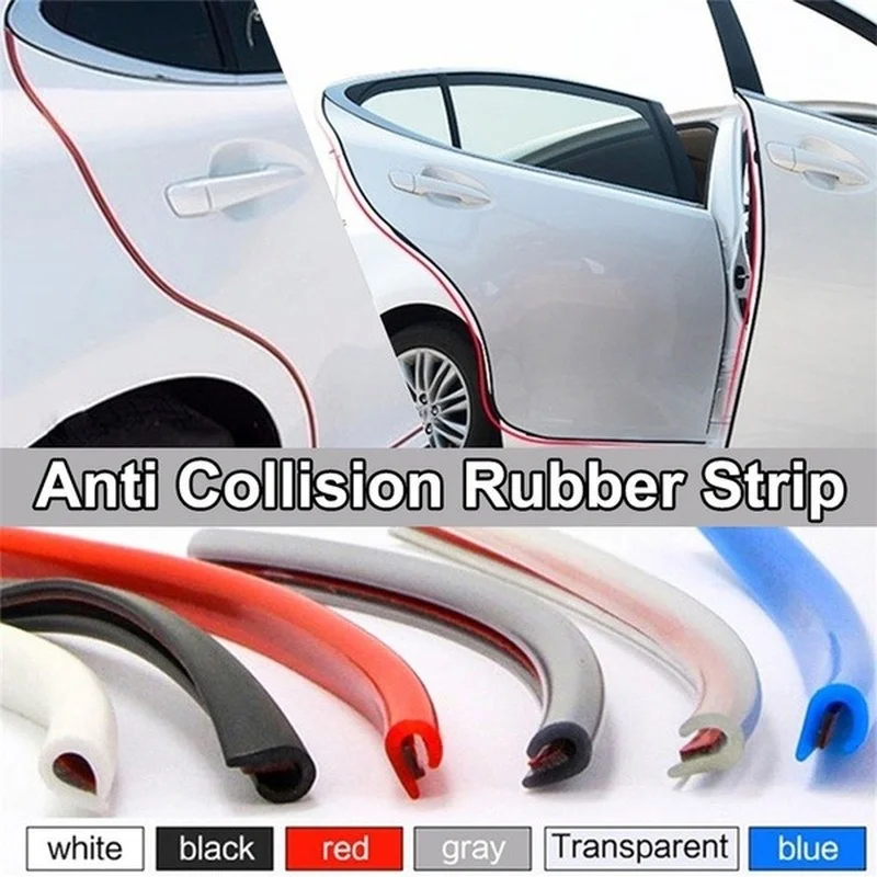 

5M U Type Universal Car Door Protection Edge Guards Trim Trip Styling Moulding Strip Rubber Scratch Protector For Car-styling