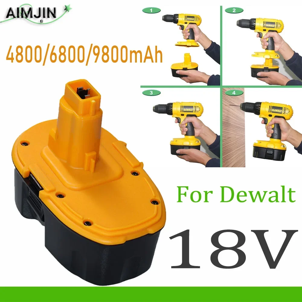 DC9096 18 В 9800 мАч Ni-MH электроинструмент для Dewalt DE9039 DE9095 DW9098 DE9503 DW9096 сменный