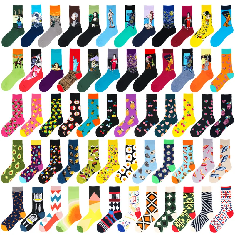

Fashion Funny Woman/Mens Socks Hip Hop Harajuku Kawaii Cartoon Cotton Socks Fruit Beer Food Happy Casual Socks Gifts Woman Socks