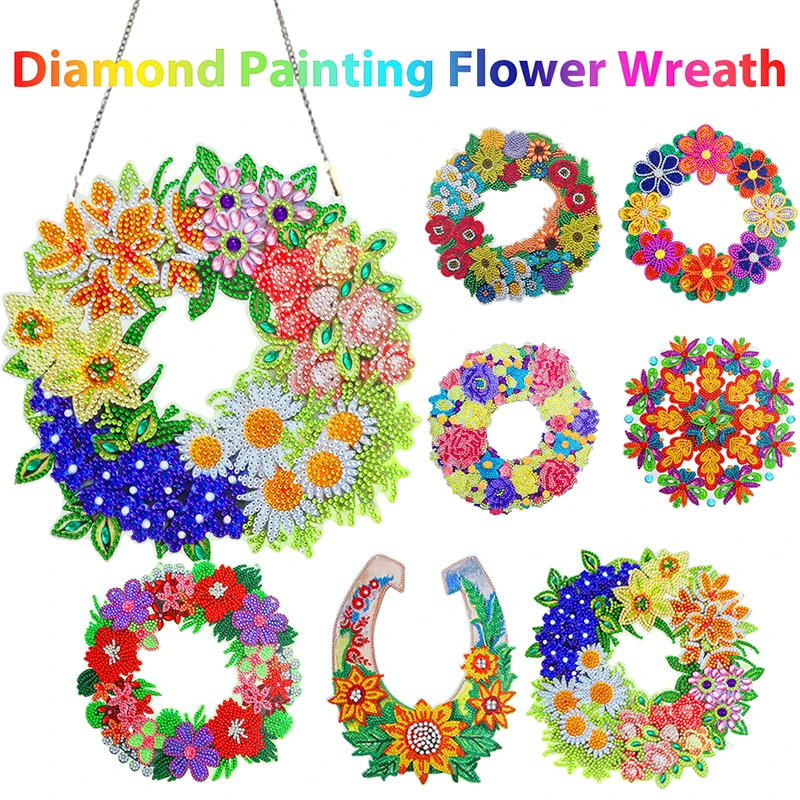 Алмазная 5D картина сделай сам набор цветочных венков с цепочкой мозаика в