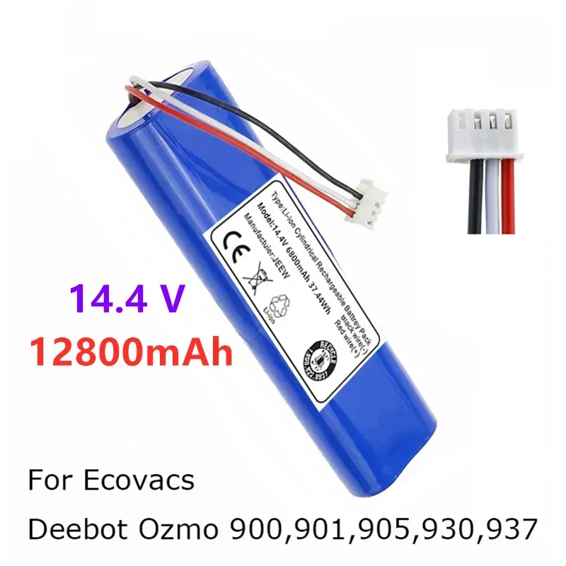 Новый аккумулятор для робота-пылесоса 14 4 В 12800 мАч от Ecovacs Deebot Ozmo 900 901 905 930 937