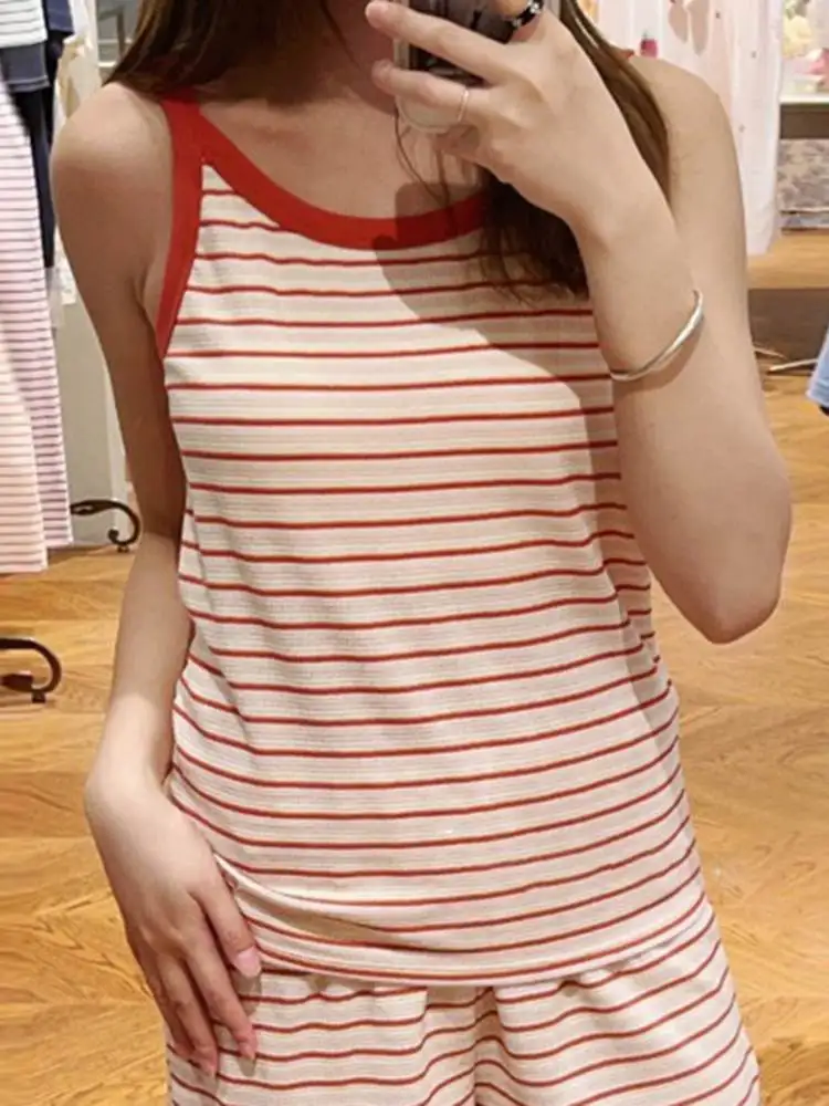 Корейская Пижама ZANZEA женская Свободная блузка в полоску летняя мешковатая