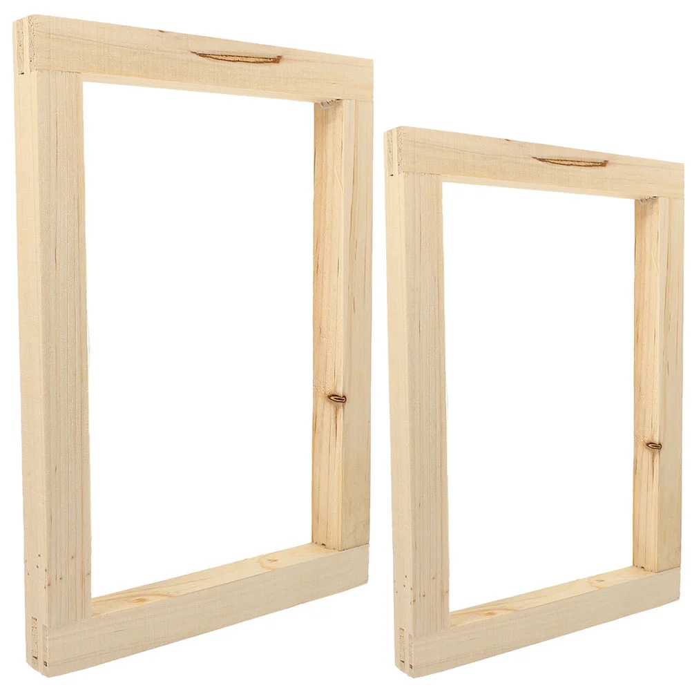 

2 Pcs Proper Size Frame Printing Screen Tools Starter Frames Portable Professional Convenient Washable