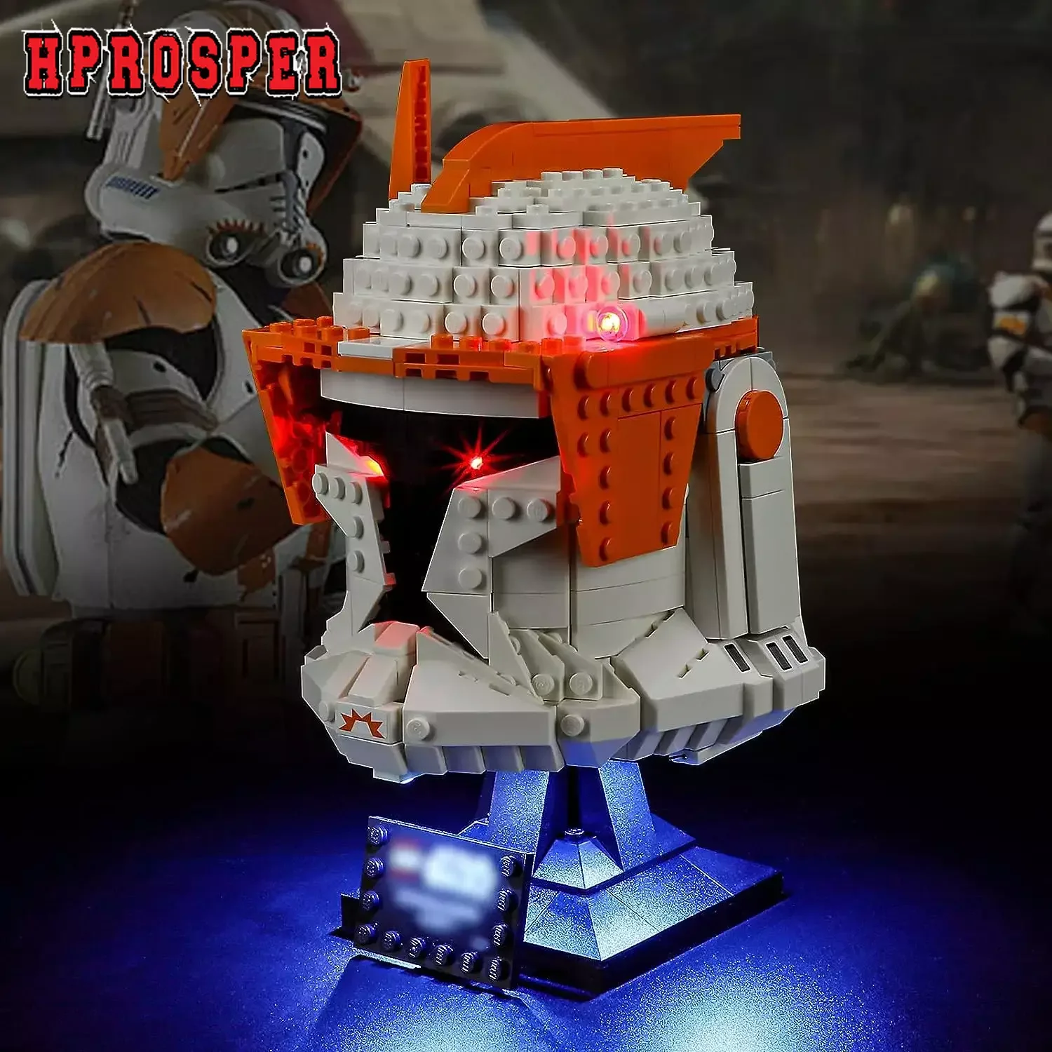 

Hprosper 5V LED Lights For 75350 Clone Commander Cody Helmet DIY Decorative Lamp Accessories (Not Selling Building Blocks)