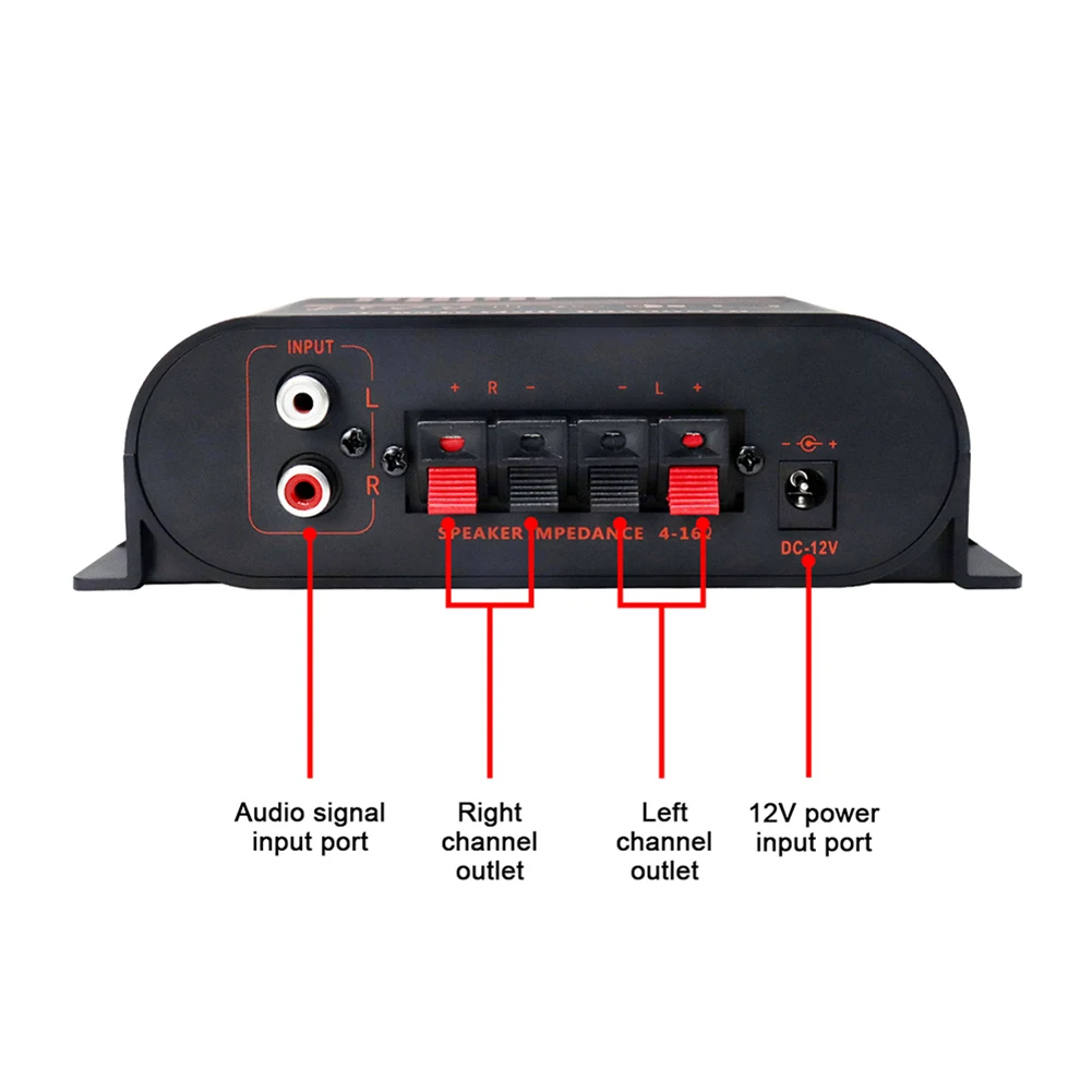 AK170 Мини-аудиоусилитель RCA Вход HIFI Стерео аудиоусилитель 20 Вт * 2 Усилитель