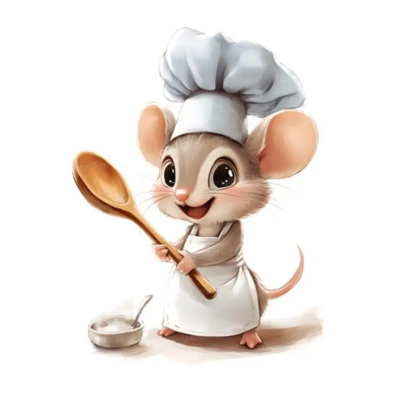 

Съемные наклейки на стену с изображением мыши шеф-повара S444