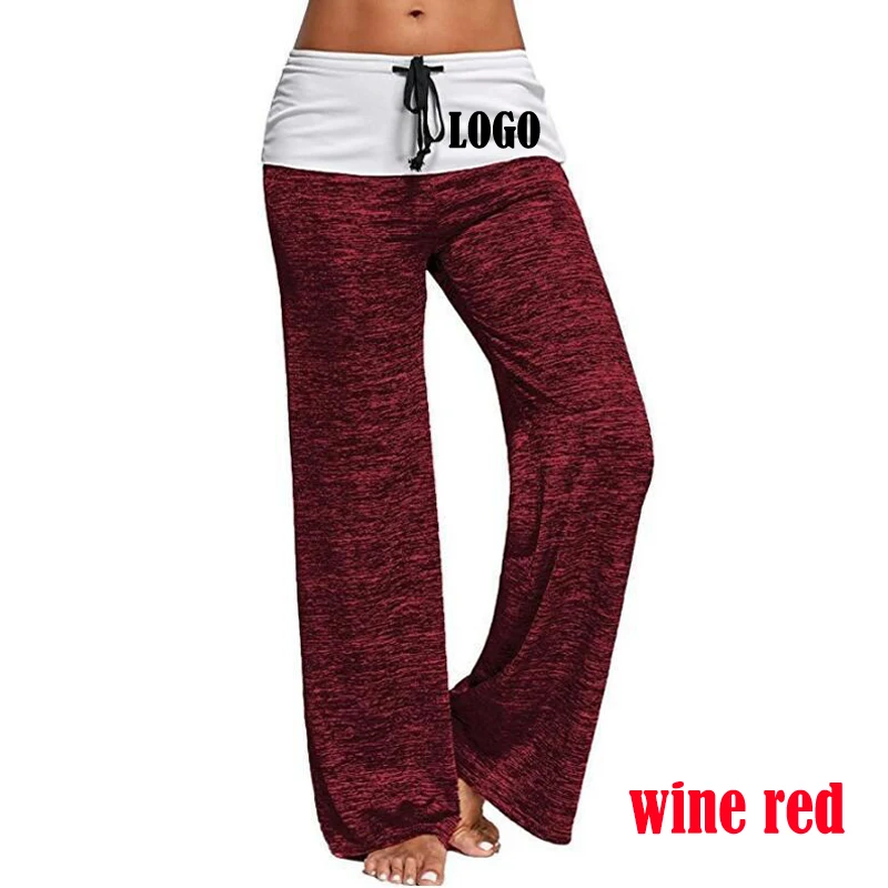 Женские Модные свободные штаны для йоги с широкими штанинами повседневные