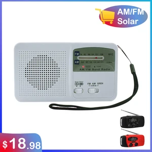 vodool emergency solar radio fm am full band waterproof flashlight power bank charger for mobile phone weather receiver for sos free global shipping