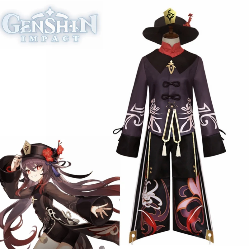 

Genshin Impact Hutao Cosplay Costume Uniform Cosplay Anime Game Hu Tao Chinese Style Halloween Costumes For Women