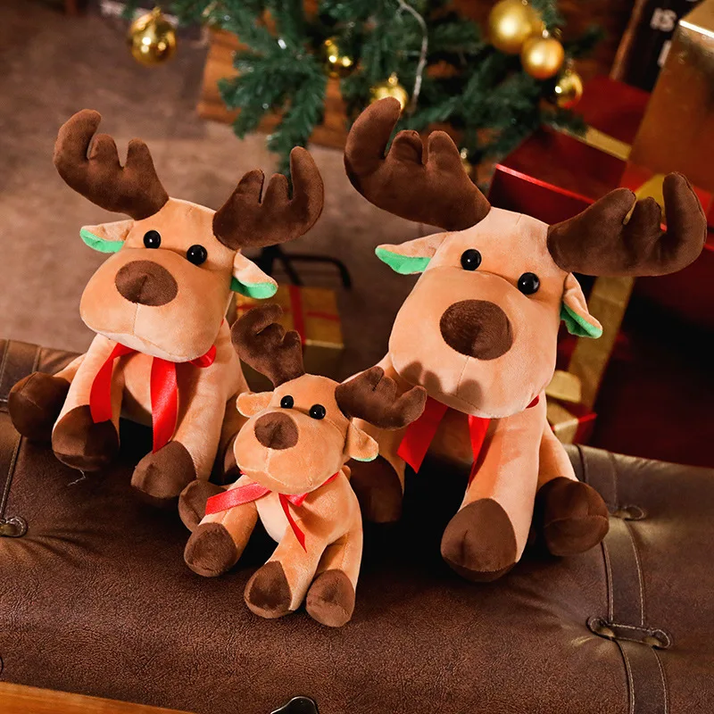 

45cm Reindeer Deer Elk Dolls Toys Christmas Decoration Craft Gift Xmas Tree Home Room Decor Ornament New Year 2022 ZC