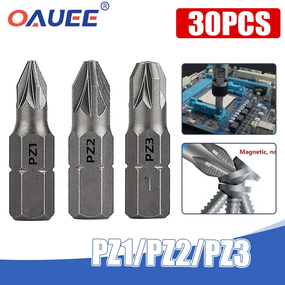 Электрическая шестигранная отвертка PZ1 PZ2 PZ3 30 шт. 25 мм для электрической ручной