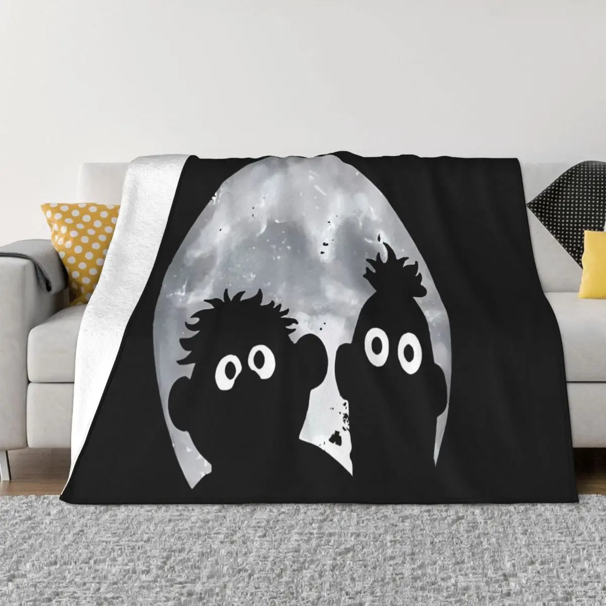 Эрни и Берт луна Стёганое одеяло тонкое