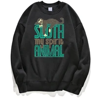 sloth my spirit animal sleep hoodies men sweatshirt hoodie pullovers crewneck hoody clothing long sleeve unisex loose jumper