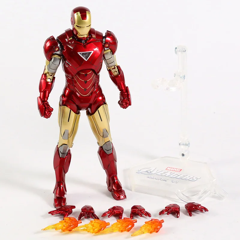 

ZD Original Marvel Classic Iron Man MK6 Mark VI Movie Action Figure Mark 6 Avengers Tony Stark Legends Toys for Kid Doll Model