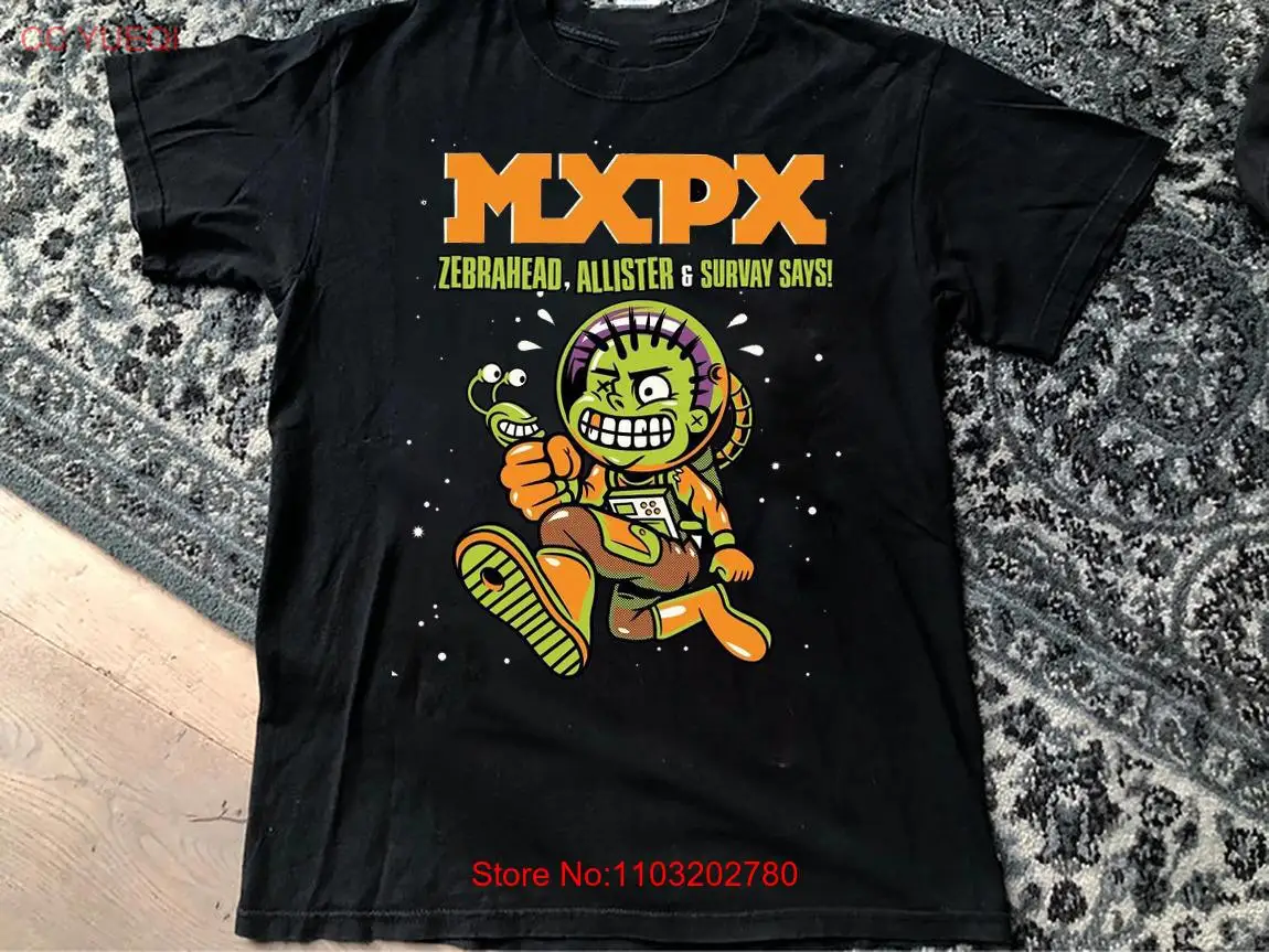 MXPX Band Music Tour Concert Черная хлопковая футболка для взрослых