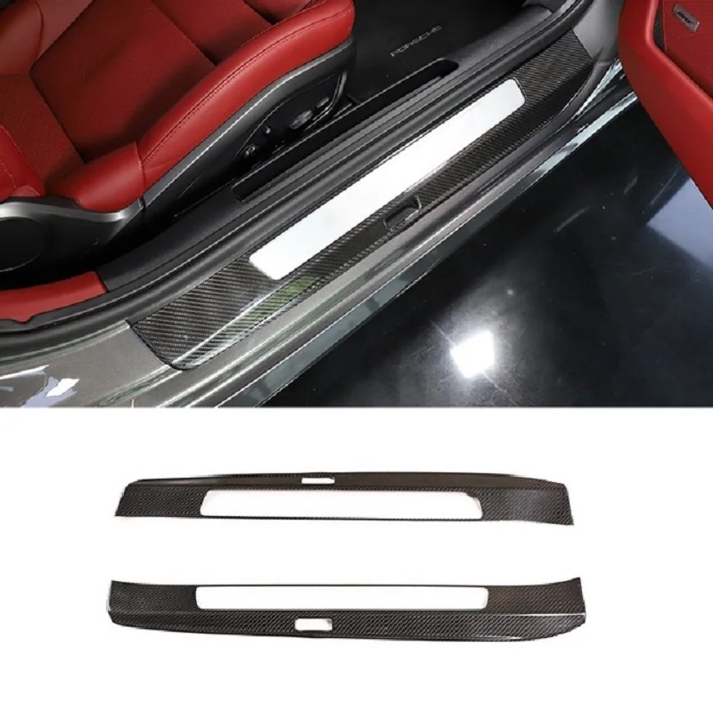Настоящее углеродное волокно внешний порог автомобиля специальный чехол для