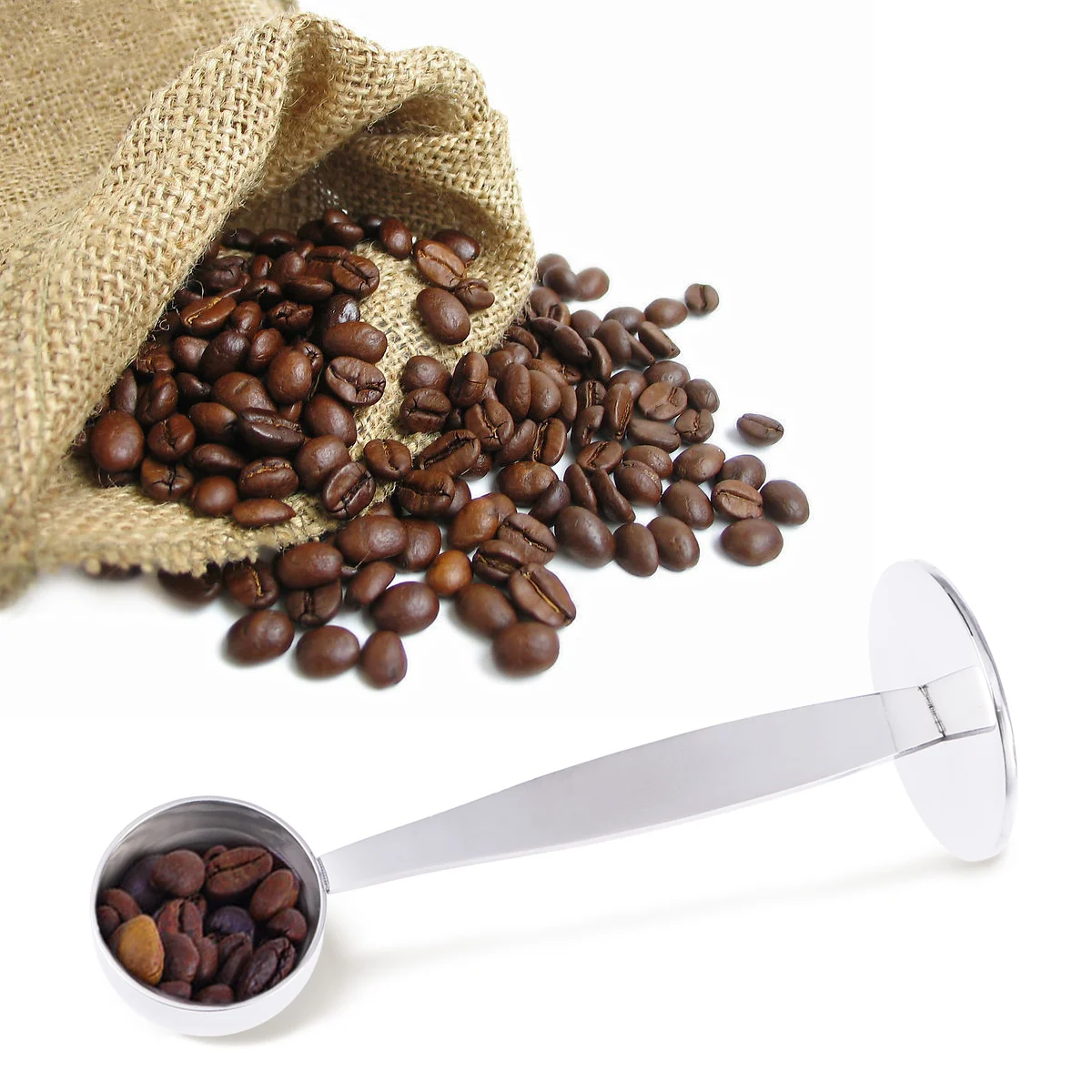 

1pc Stainless Steel 10g Stand Tamping Measuring Tamper Scoop Spoon for Coffee Espresso