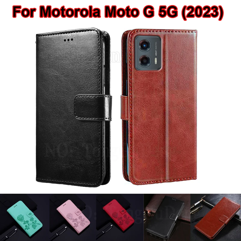 

Book Stand Wallet Case For Moto G 5G 2023 Flip Cover Magnetic Phone Cases For Capinha De Celular Motorola Moto G 5G 2023 Fundas
