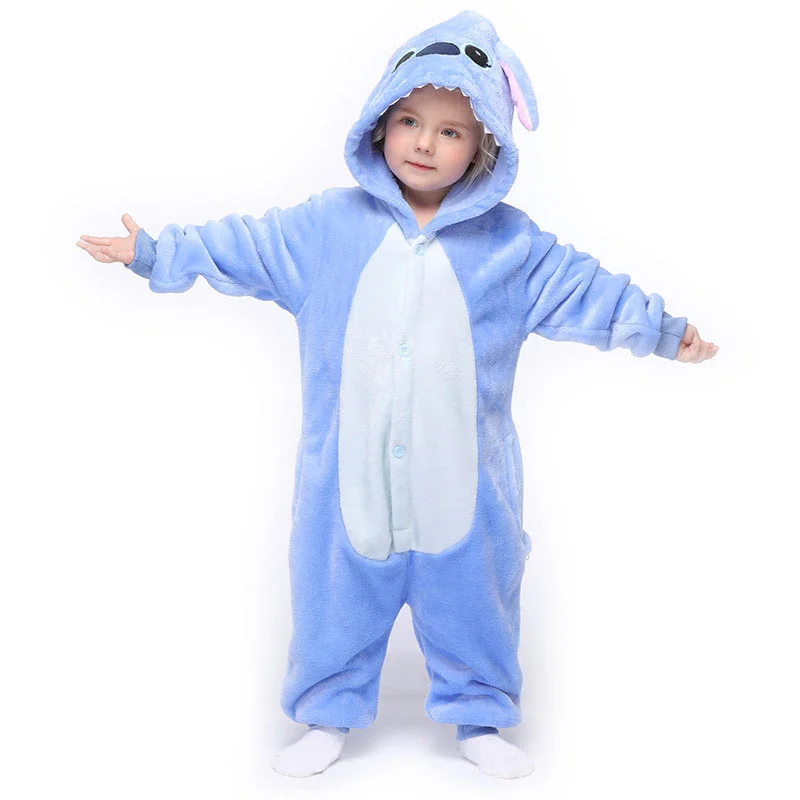 Family Kigurumi Pajamas Blue Monster Animal Onesie Cosplay Costume Pajamas For Babies Kids and Adults