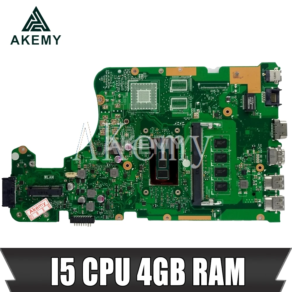 

AKemy X555LD Laptop motherboard For Asus X555LA X555LD X555LF X555LJ X555L X555 Test original mainboard 4GB-RAM I5-CPU
