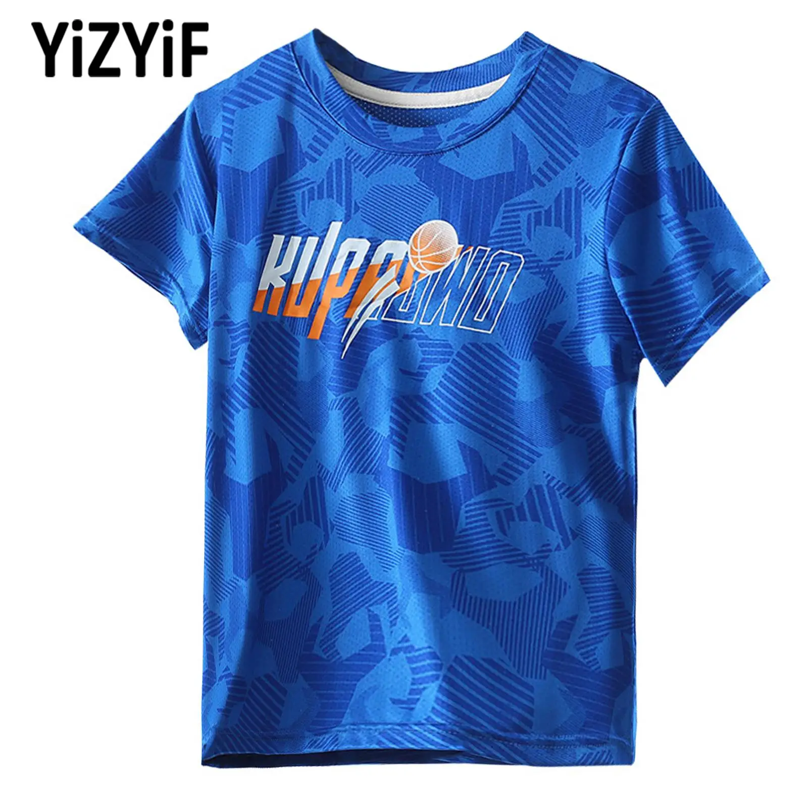 

Kids Boys Quick Dry Sport T-shirts Breathable T-shirt Top Short Sleeve T-shirts Fashion Children Running Training Top Sportswear