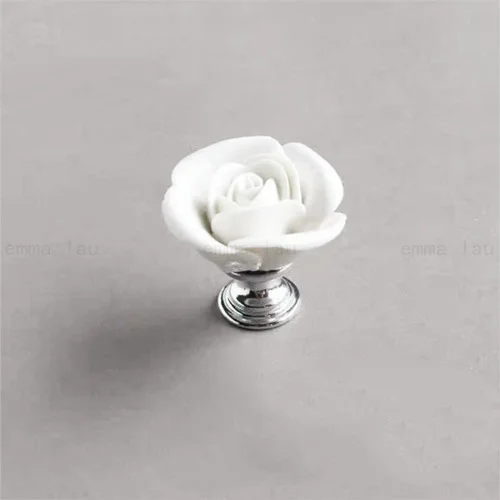 

Новая керамическая ручка в форме цветка, одинарные отверстия для шкафа, решетчатые ручки для комнаты, ручки для ящика