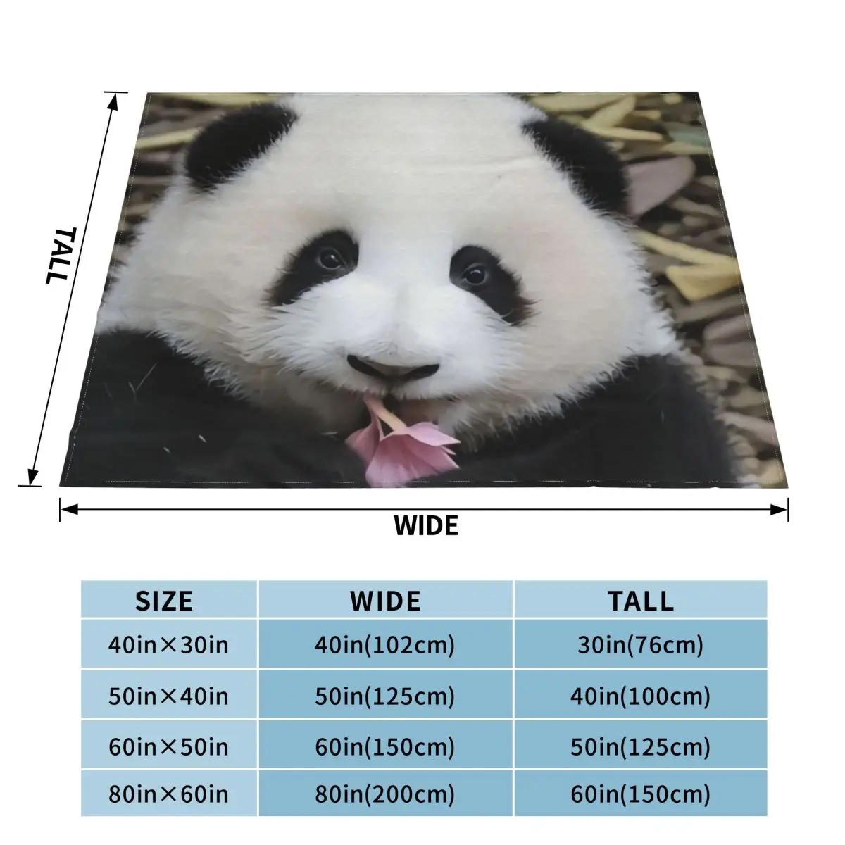 Huahua одеяло &quotПанда&quot милые теплые прочные настраиваемые пледы с животными для