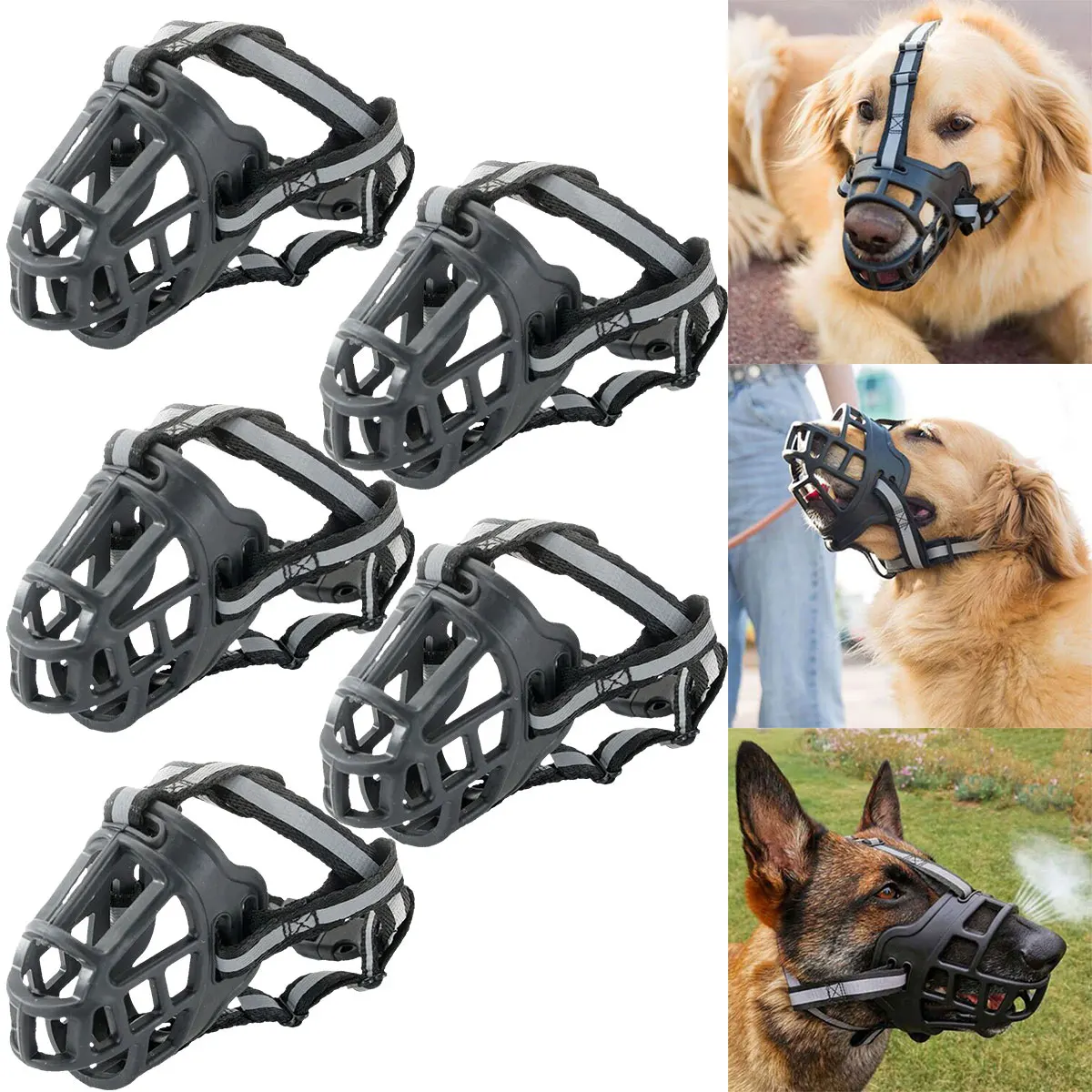 Новая дышащая намордник для собак маска против кусания собаки лая домашних