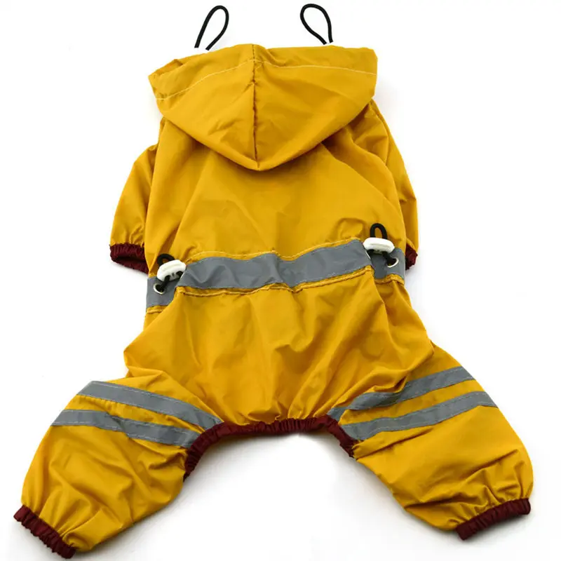 

Four-legged Dog Reflective Waterproof Raincoat Pet Clothing Acrylic Material Waist Can Be Shrunk Quick-drying Spring and Summer