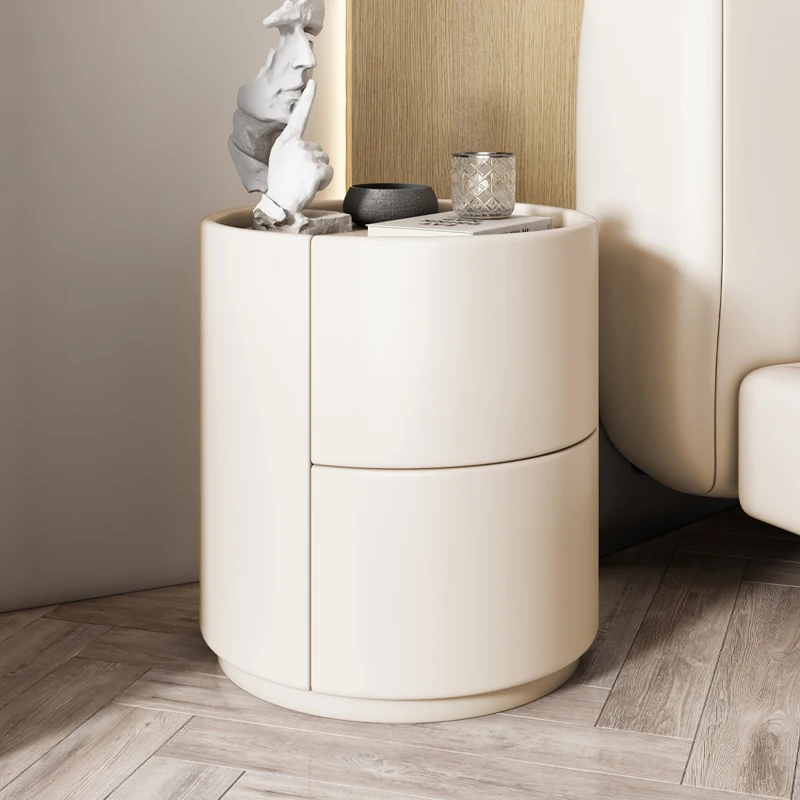 

Luxury Bedside Table Drawers Bedroom Wood Nordic Round Night Stand Minimalistic Modern Storage Mesa De Cabeceira Home Furniture