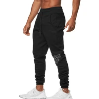 mens 2022 spring european and american tide brand printing drawstring straight mens leggings sweatpants running sports pants