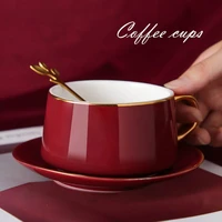 couple of ceramic coffee cups and saucers set single high grade european mug cups with spoons with lid espresso cups