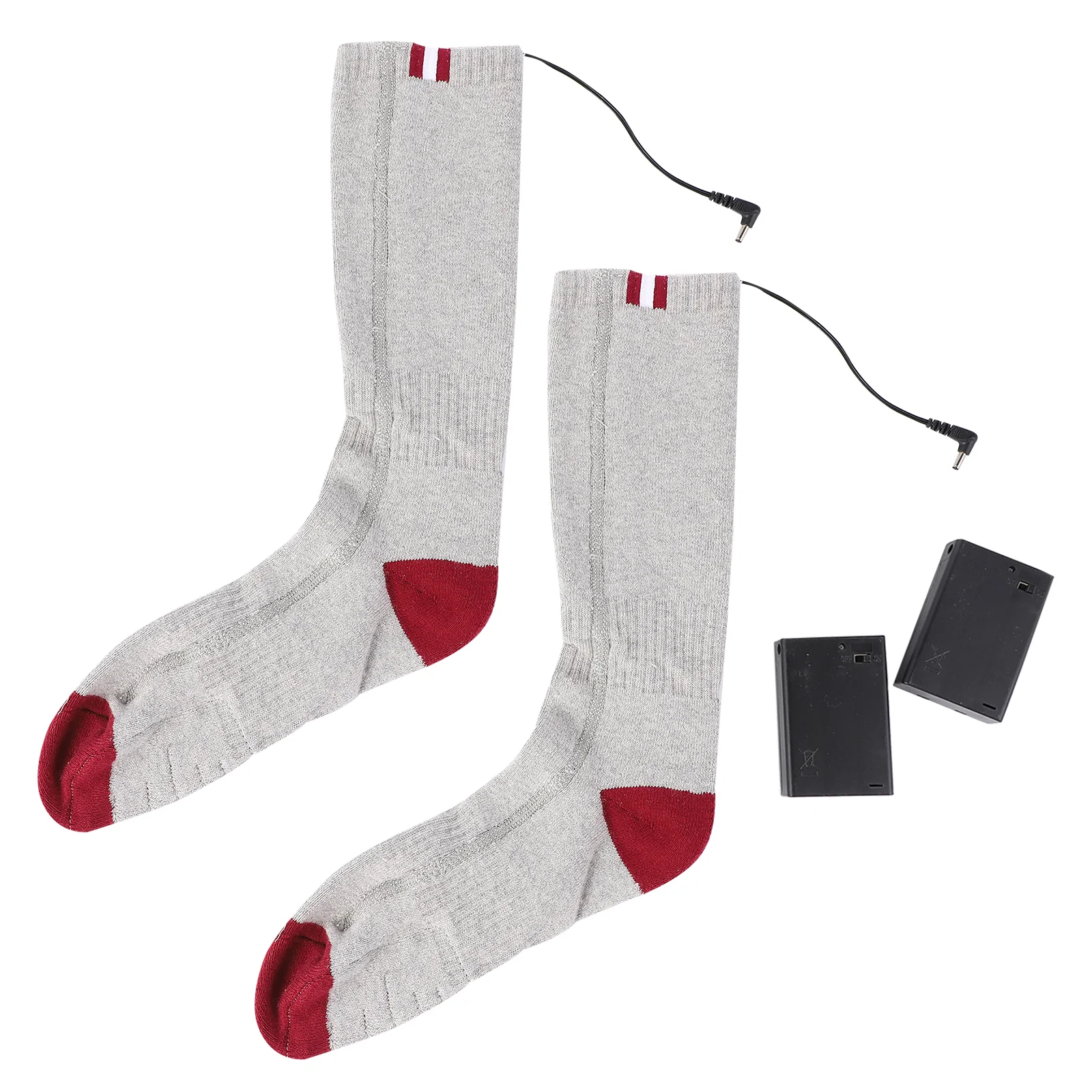 

1 Pair Heating Socks Safe Cotton Practical Warmer Thermal Sock Heated Socks Electric Socks Powered Socks for Men