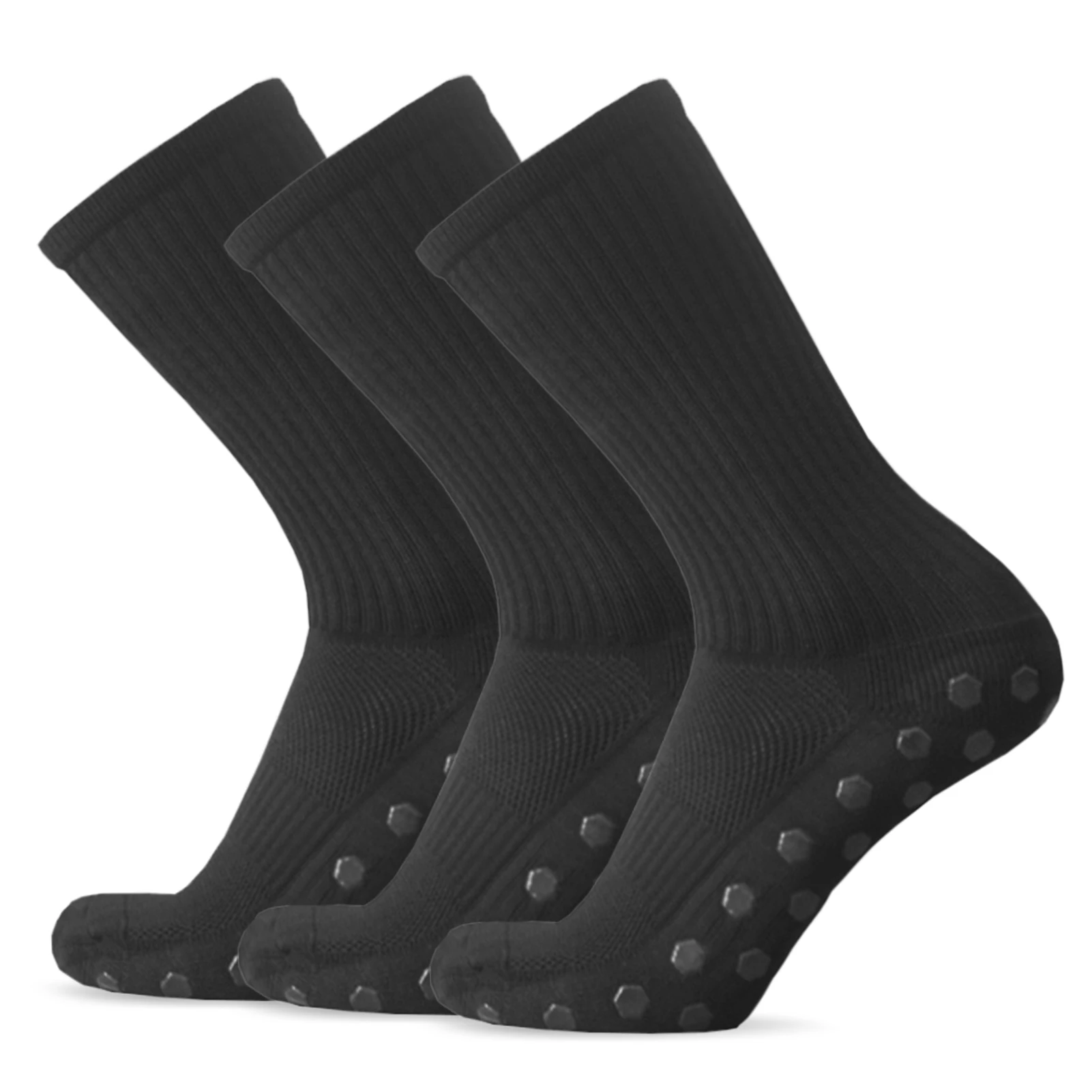 

Нескользящие футбольные носки, 3 пары, дышащие быстросохнущие носки для команды, для фитнеса, спортивные носки, нескользящие носки