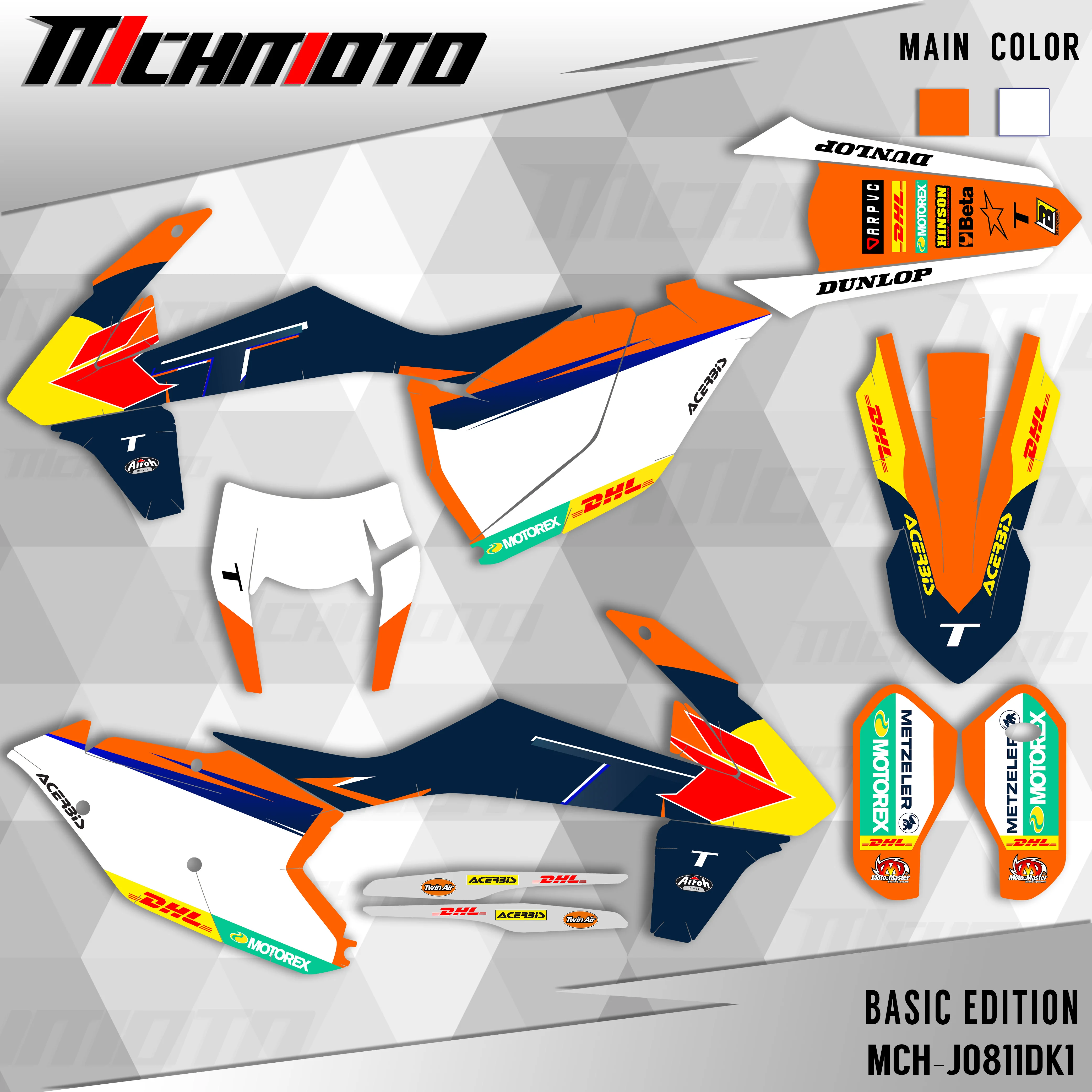 MCHMFG для KTM 125 250 300 350 450 500 SX SXF EXC EXCF XCW XCF 2011-2024, графические наклейки, Набор наклеек, фон для мотоцикла