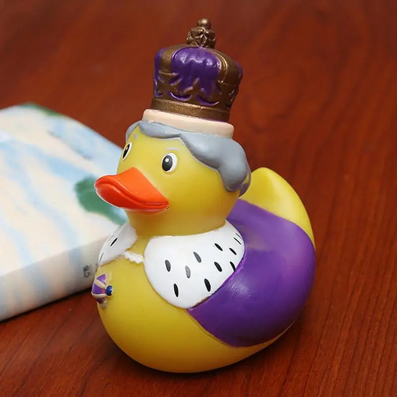 Novelty Rubber Ducks Collectible Bath Toys Squeaker Duck Queen For Fun Bath Gifts For Birthday Baby Showers