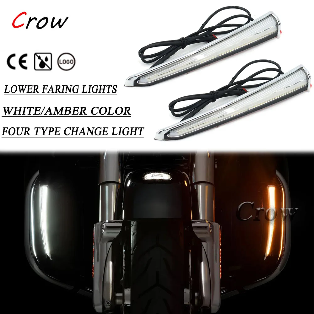 

New Motorcycle LED Side Fairing Lower Lights For Touring 2014-2022 CVO Street Glide Electra Road Glide Ultra FLHTK Ultra Limited